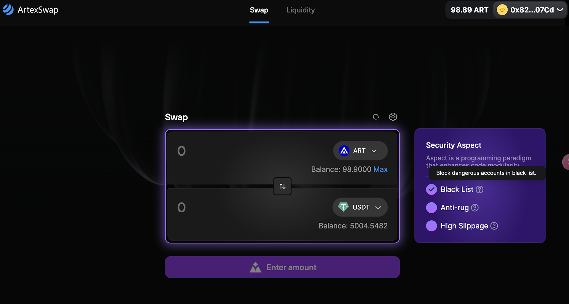 Swap with Aspect